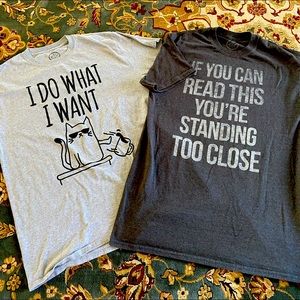 Bundle of 2 graphic Tees. Mens size medium.